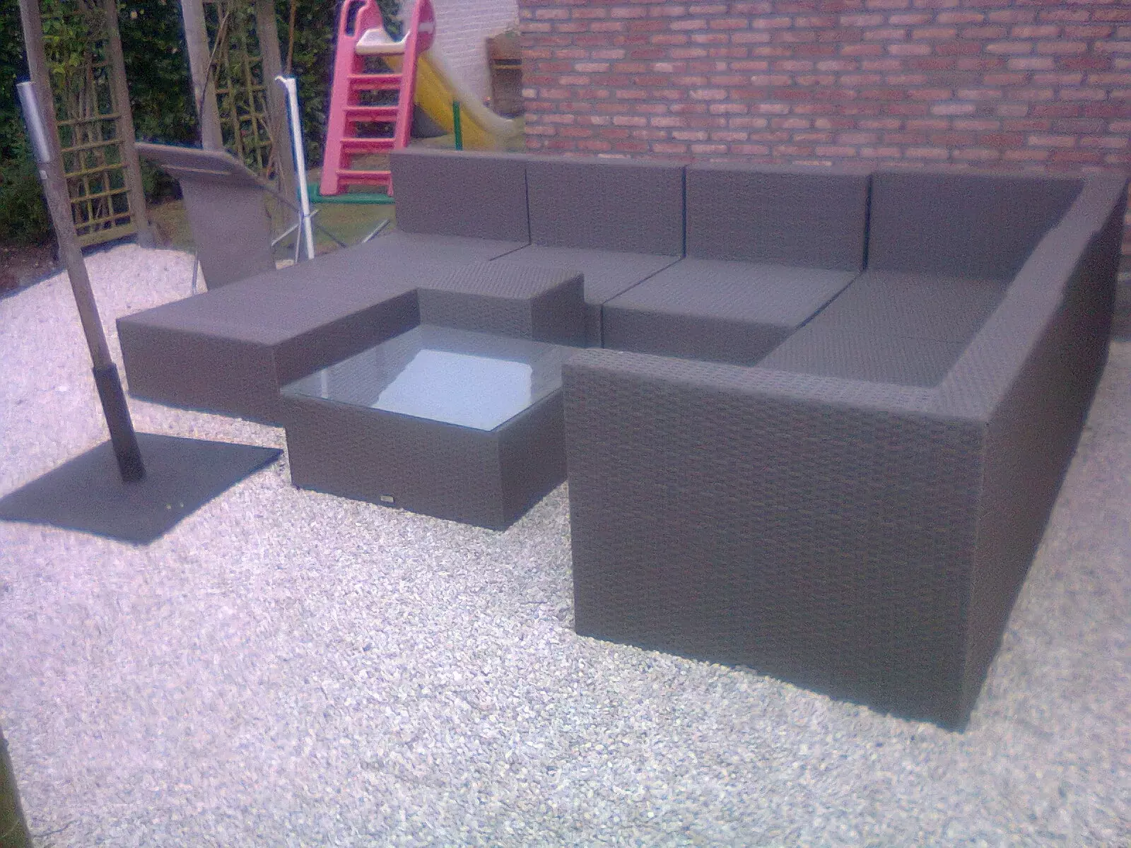 Aangelegd terras met grind, VSGARDEN-realisatie